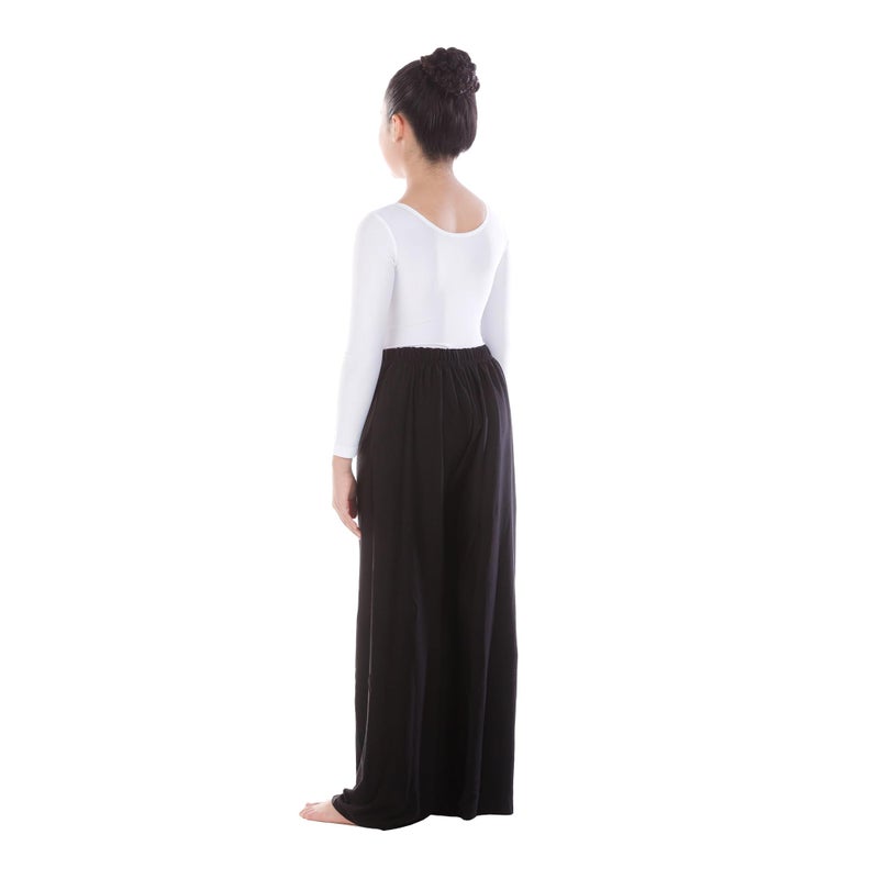 Danzcue Girls Celebration of Spirit Palazzo Pants, Black, 8-10 - Image 4